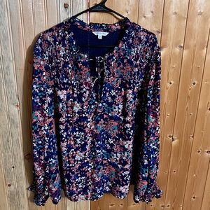 Chic Floral Long Sleeve Blouse